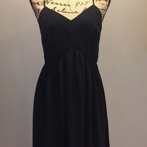 Loft sz 6 dress spaghetti straps black 32.5 length
